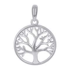 925 Sterling Silver Unisex Tree Of Life Good Luck Charm Pendant