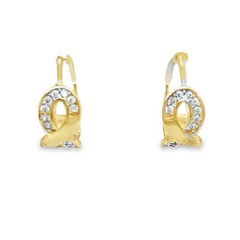 10KT YELELOW GOLD INFINITY HUGGIES