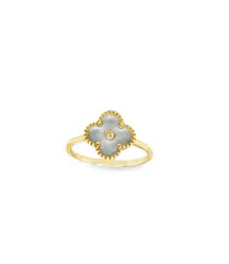 0.010CTW-DIA NK GIFT CLOVER RING