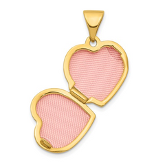 10KT Yellow Gold Heart Locket FREE ENGRAVING