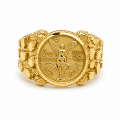 10KT Gold Centenario Nugget Ring