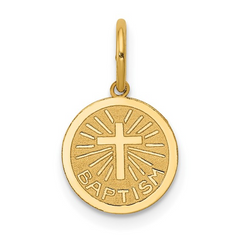 14k Small Baptism Charm