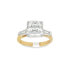 10KT GOLD MOISSANITE ENGAGEMENT RING 4.05CT