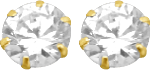 10KT Yellow Gold CZ Stud Earrings