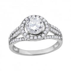 925 Sterling Silver Womens Cubic Zirconia Bridal Wedding Engagement Anniversary Band Ring 7