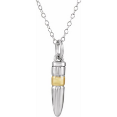 Sterling Silver 14K Yellow Gold-Plated Bullet Ash Holder 18
