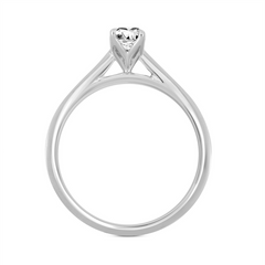 1 CT Certified Lab-Created Pear Diamond Solitaire Engagement Ring in 14KT White Gold Setting