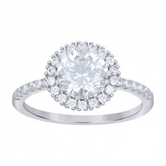 925 Sterling Silver Womens Cubic-Zirconia Fashion Ring Size 8