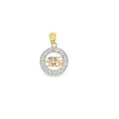 10KT YELLOW GOLD 15 PENDANT