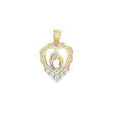 10KT GOLD MOM HEART PENDANT