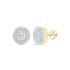 5/8CTW-NAT DIA NK FASHION ROUND EARRING