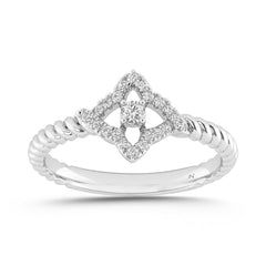 0.15CT DIAMOND WOMEN'S RING IN STERLING SILVER