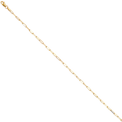 10KT Gold 1.7MM Paperclip Chain 18 Inches