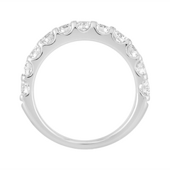 LADIES BAND 1CT ROUND LAB DIAMOND 14K WHITE GOLD
