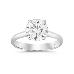 1.5 CT Certified Lab-Created Round Diamond Solitaire Engagement Ring in 14KT White Gold Setting