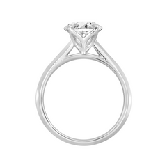 1.5 CT Certified Lab-Created Round Diamond Solitaire Engagement Ring in 14KT White Gold Setting