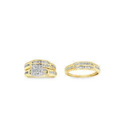 10KY YELLOW GOLD 1.0CT DIAMOND TRIO