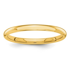 10KT Yellow Gold Polished 2mm Band Size 7