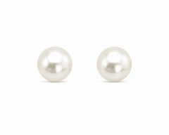 10KT Gold 5MM Pearl Stud Earrings with Screwbacks
