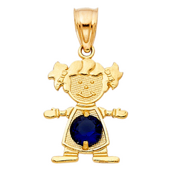 10KT GIRL SEPTEMBER CHARM FOR MOM