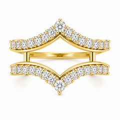 1.19CTTW Lab-Created Ring Guard Insert in 14KT Yellow Gold Setting (No