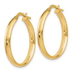 LE 10K Gold Polished Hoop Earrings