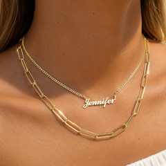 Personalized Name Necklace in 10KT Gold/Cadena de Oro 10KT Personalizada con Nombre