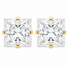 10KT Gold Men's 9MM CZ Stud Earring With Butterfly Screw Back