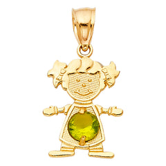 10KT GIRL AUGUST CHARM FOR MOM