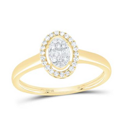 1/5CTW-DIA OVAL RING