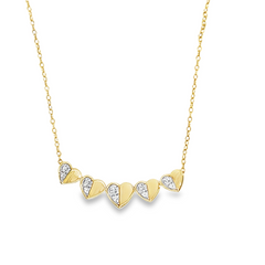 NECKLACE 0.15CT ROUND DIAMOND 10K YELLOW GOLD 18INCH