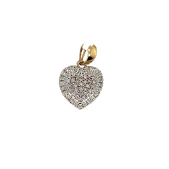 10KT YELLOW GOLD 0.71 CTTW DIAMOND HEART PENDANT