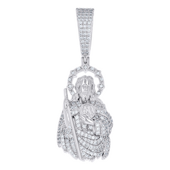 925 Sterling Silver Unisex Cubic-Zirconia St. Jude Saint San Judas Rel