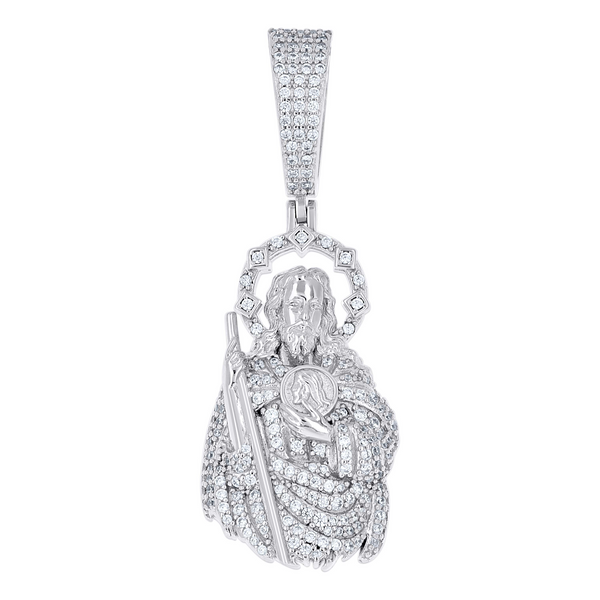 JUDE 925 Sterling Silver Unisex Cubic-Zirconia St. Jude Saint San