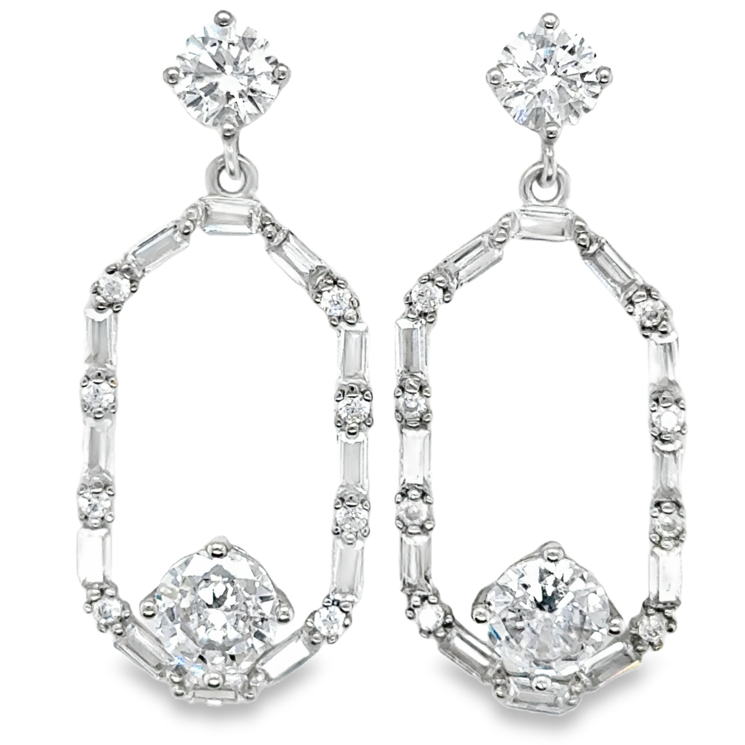 Sterling Silver Hanging Stud Earrings