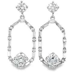 Sterling Silver Hanging Stud Earrings