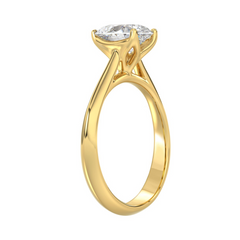 2.0 CT Certified Lab-Created Pear Diamond Solitaire Engagement Ring in