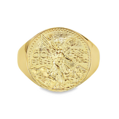 10KT Gold Centenario Round Ring