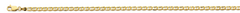 10KT Yellow Gold Solid 3.4MM Marine Chain 24 Inches