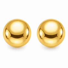10KT Gold 7MM Ball Stud Screwback Earrings
