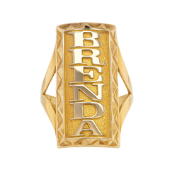 Anillo con Nombre De Oro 10KT/Women's Custom Name Ring in 10KT