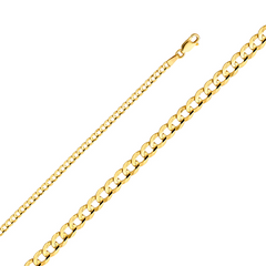 10KT Gold Solid Curb 3.2MM Chain 22 Inches