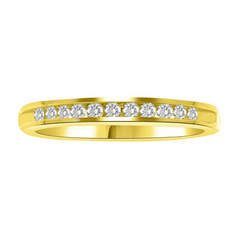 LADIES BAND 1/4 CT ROUND DIAMOND 14K YELLOW GOLD