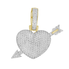 10K YELLOW GOLD LADIES PENDANT WITH CHAIN 0.50CT ROUND DIAMOND