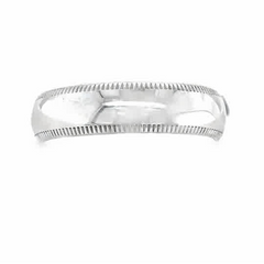 Gent's White 10 Karat Wedding Band Size 8