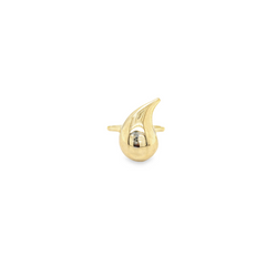 10KT Yellow Gold 22MM Drop Ring