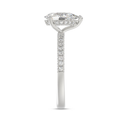 14K White Gold 1.75CTW Certified Lab-Grown Diamond Pear Ring