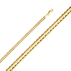 10KT Gold Solid Curb 4MM Bracelet 8 Inches