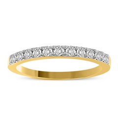 14K YELLOW GOLD LADIES BAND 0.35CT ROUND DIAMOND