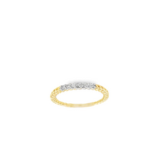 LADIES BAND 0.11CT ROUND DIAMOND 14K YELLOW GOLD